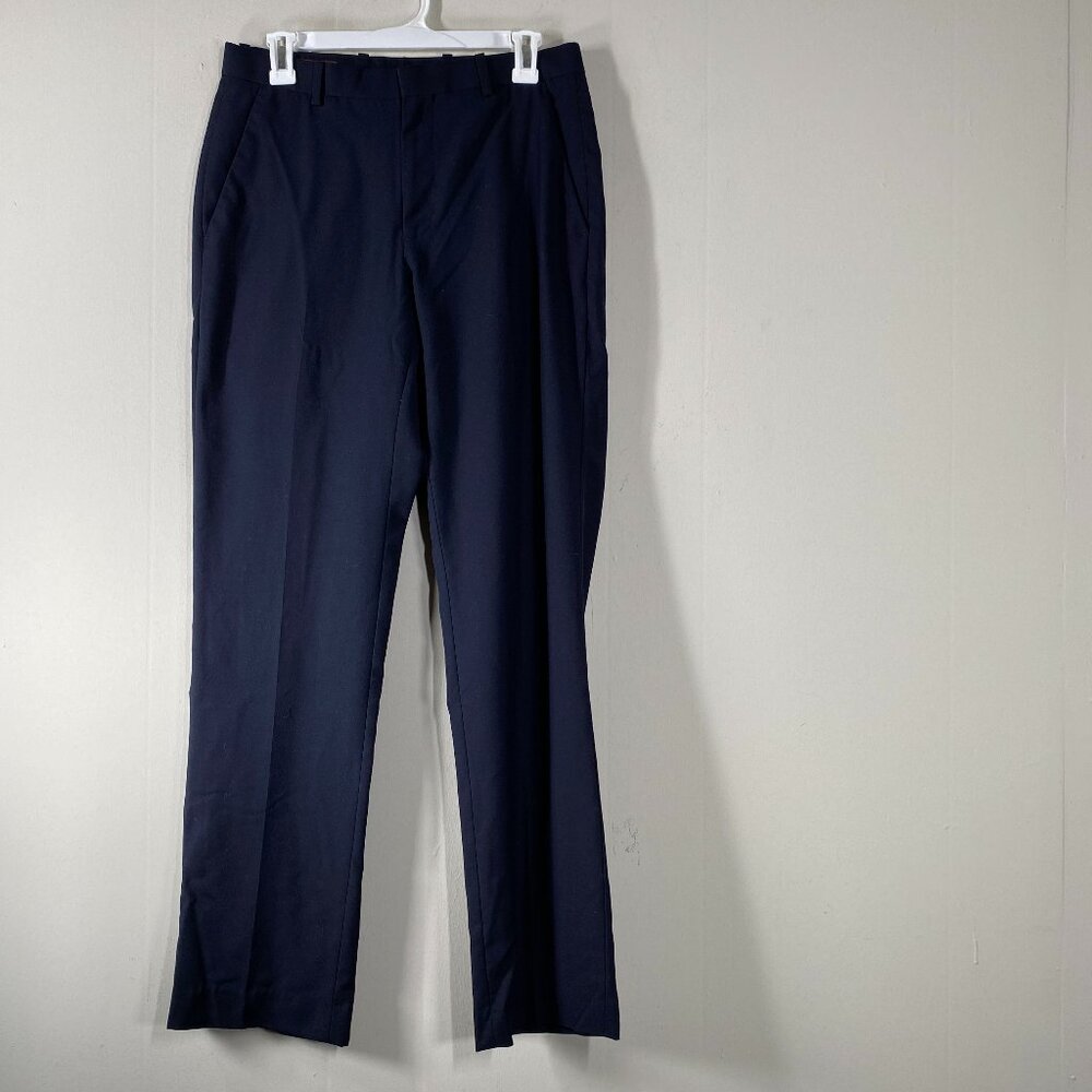 Perry Ellis SLIM FIT Dress Pants Men's 30 x 32 Mid Rise Blue Office Business